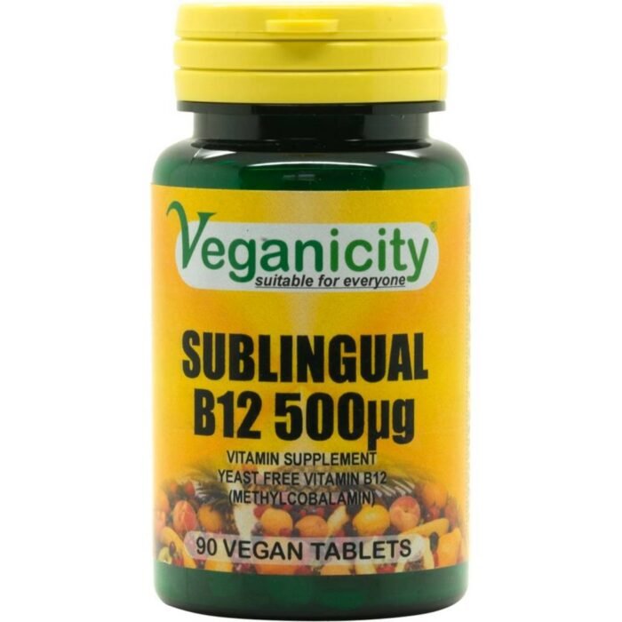 Supports normal energy levels — Veganicity Vitamin B12 500 µg Methylcobalamin,