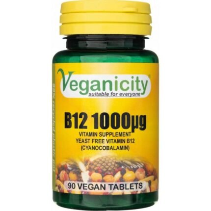 Supports normal energy levels — Veganicity Vitamin B12 Cyanocobalamin 1000 µg,