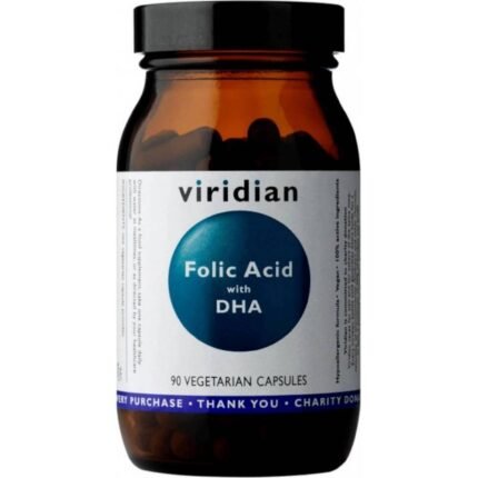 Supports healthy pregnancy — Viridian Folic Acid with DHA,