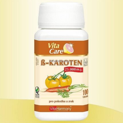 Supports healthy skin and natural tanning — VitaHarmony Beta Carotene 25,000 IU,