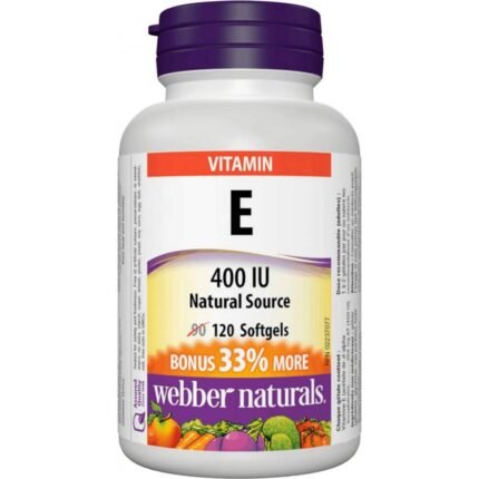 Supports skin health — Webber Naturals E 400 IU,