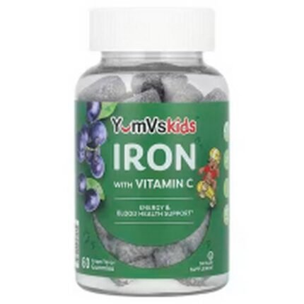 Immune System Support -YumVs, Iron with Vitamin C Gummies, Grape,