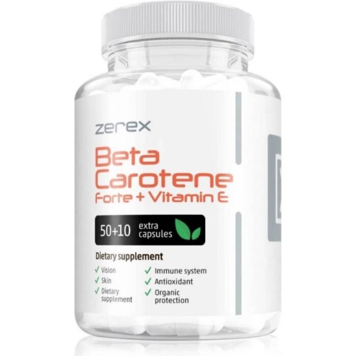 Supports healthy skin and natural tanning — Zerex Betacarotene Forte + Vitamin E,