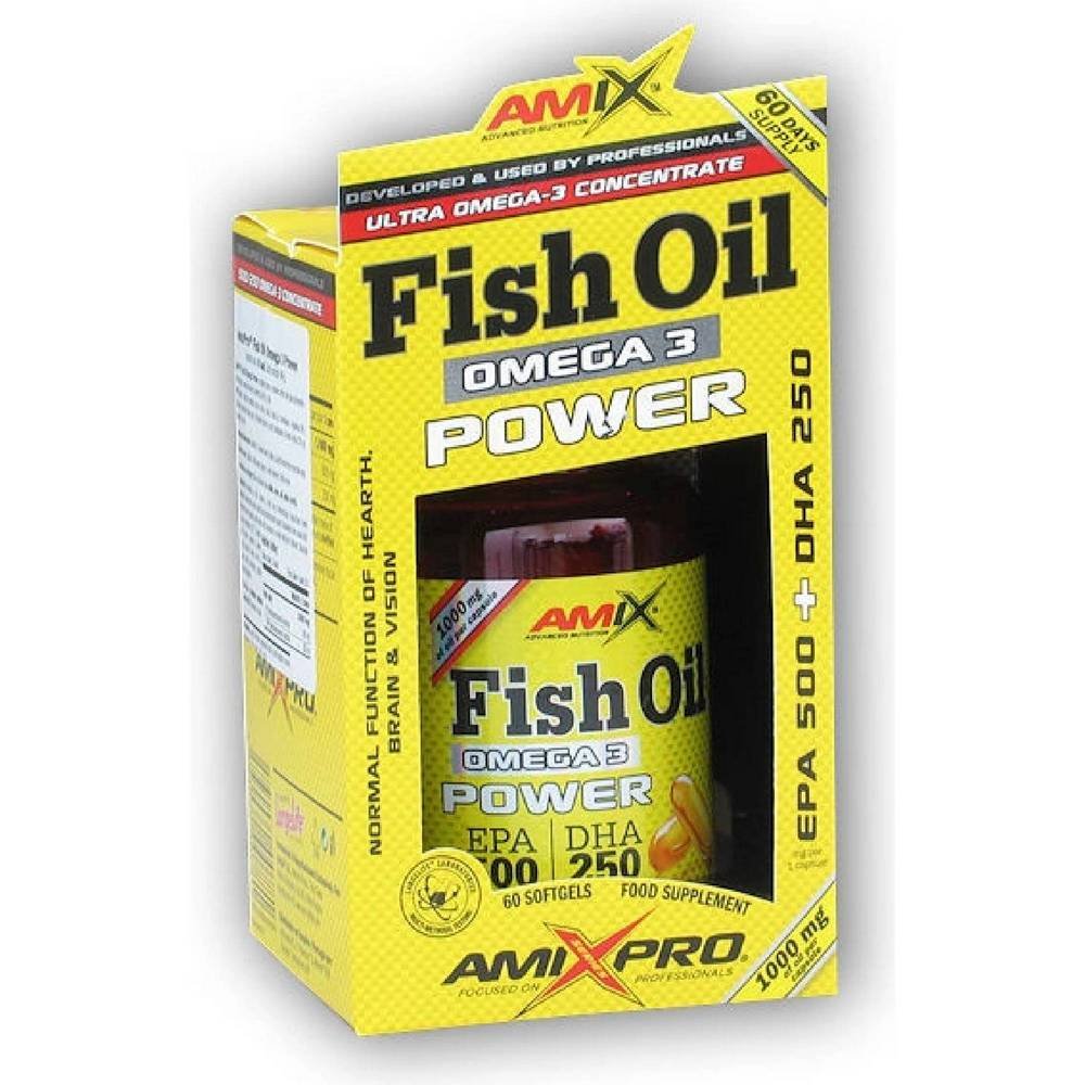 amix pro series fish oil omega 3 power60 Supports heart health — Amix Pro Series Fish Oil Omega 3 Power,
