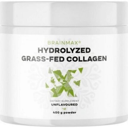 Supports skin hydration and elasticity — BrainMax Hydrolyzed Collagen Grass-Fed Collagen, 400g,