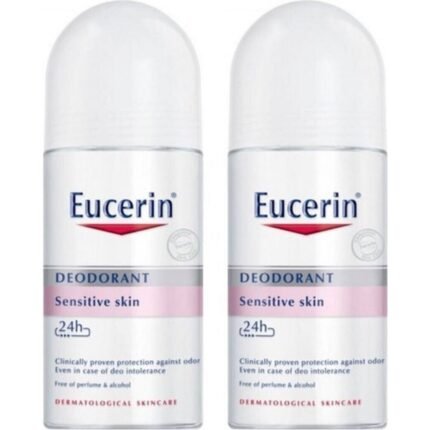 Body odor control,-Eucerin PH5 Deodorant Roll-On, 2 x 50 ml,