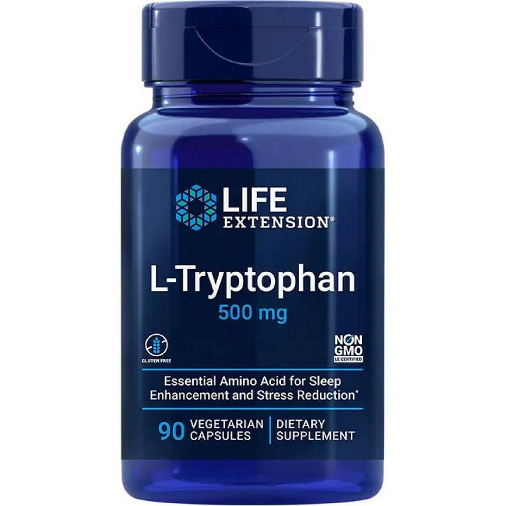 life extension l tryptophan 500 mg90 Supports natural serotonin production and mood balance β Life Extension L-Tryptophan 500 mg,