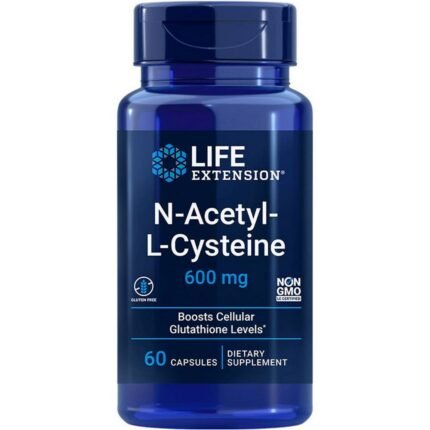 Supports antioxidant defense — Life Extension N-Acetyl-L-Cysteine 600mg,