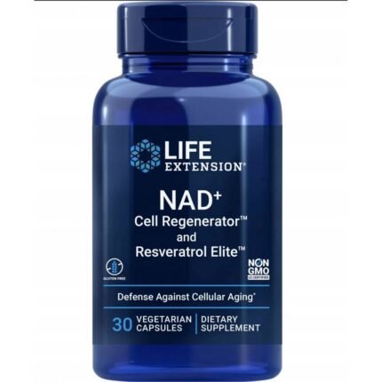 Supports cellular energy production — Life Extension NAD+ Cell Regenerator™ and Resveratrol,