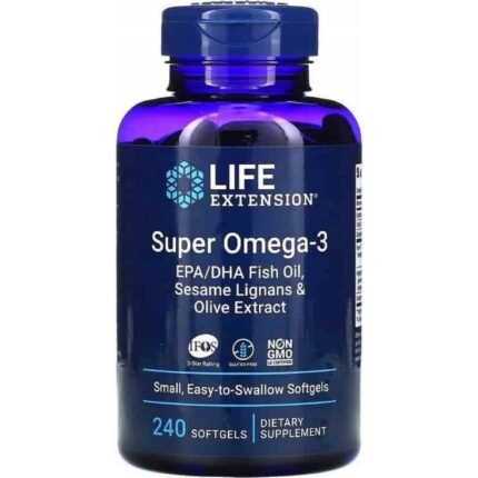 Supports heart health — Life Extension Super Omega-3 EPA/DHA Fish Oil,