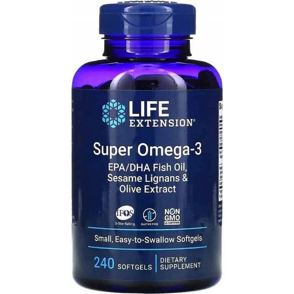 life extension super omega 3 epadha fish oil240 Supports heart health — Life Extension Super Omega-3 EPA/DHA Fish Oil,