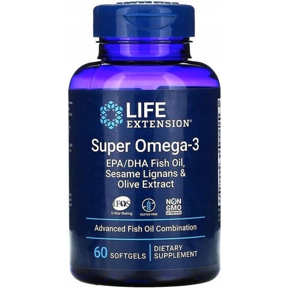 life extension super omega 3 epadha fish oil60 Supports heart health — Life Extension Super Omega-3 EPA/DHA Fish Oil,