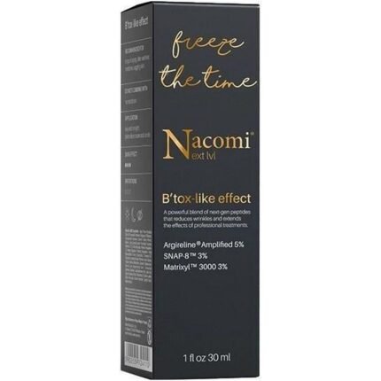 Mimic (expression) wrinkles - Nacomi, Next Level B'Tox Like Effect Lifting Face Serum 30ml,