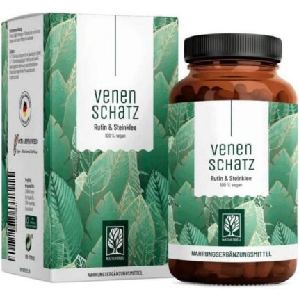 Supports vein and circulatory health — Naturtreu Treasure for Veins Rutin and Common Clover,