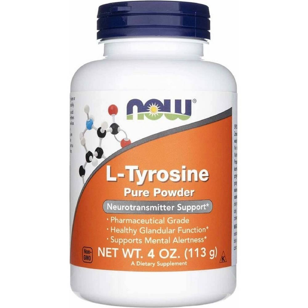 now foods l tyrosine pure113g Supports neurotransmitter production — Now Foods L-Tyrosine Pure, 113g,