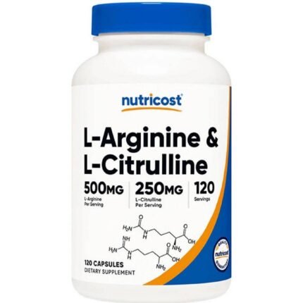 Supports healthy blood circulation — Nutricost L-Arginine L-Citrulline Complex,