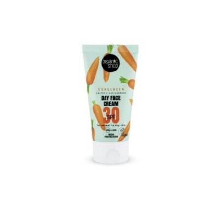 Dryness and dehydration in normal to dry skin-Organic Shop Sunscreen Day Face Cream Normal To Dry Skin SPF30 (50ml)