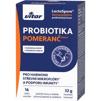 Gut microbiome support — Vitar Probiotics + Fiber + Vit. C and D, 32g