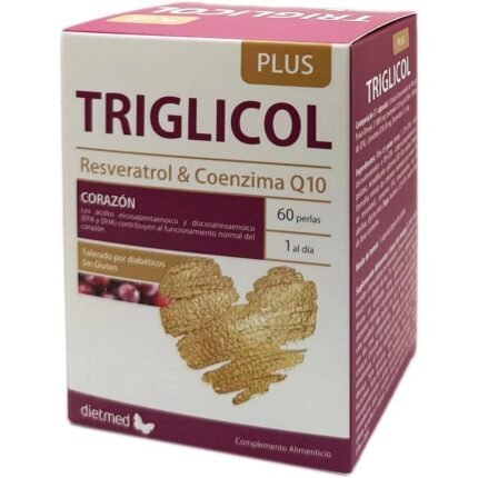 Supports healthy cholesterol and triglyceride levels — Dietmed Triglycol Plus Resveratrol Coenzyme Q10,