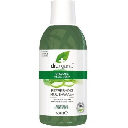 Gum inflammation,-Dr. Organic, Aloe Vera Mouthwash, 500ml,