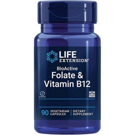 Supports heart, brain and nervous system health — Life Extension BioActive Folate & Vitamin B12,