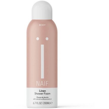 Dryness after showering,-NAIF, Linen Shower Foam, 200 ml,