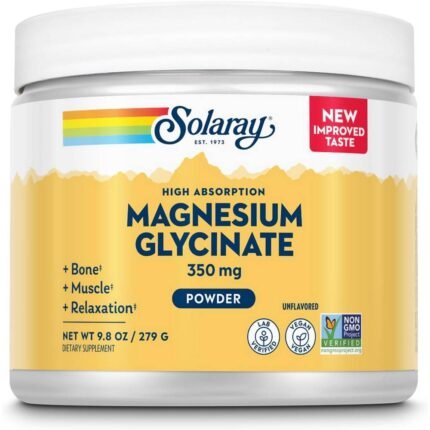 Supports muscle function — Solaray Magnesium Bisglycinate Powder 179g,
