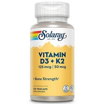 Support for bone and teeth health through improved calcium absorption and proper bone mineralization — Solaray Vitamin D3 + K2
