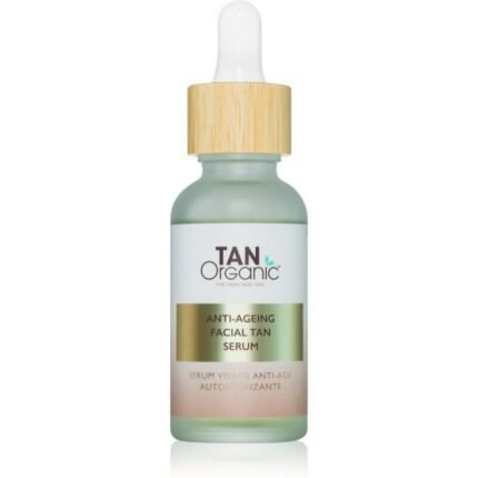 Pale and tired-looking skin,-TanOrganic, Self-Tanning Face Serum with Anti-Wrinkle Effect, 30 ml,