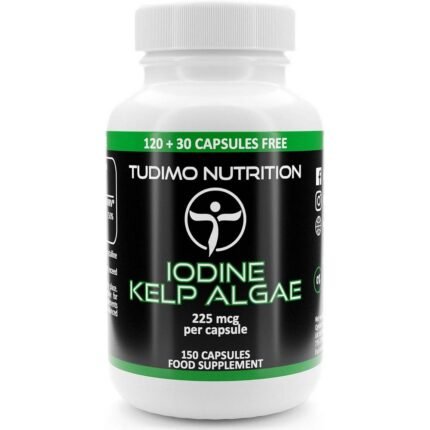 Supports thyroid function — TUDIMO Iodine Kelp Algae 225 mcg,
