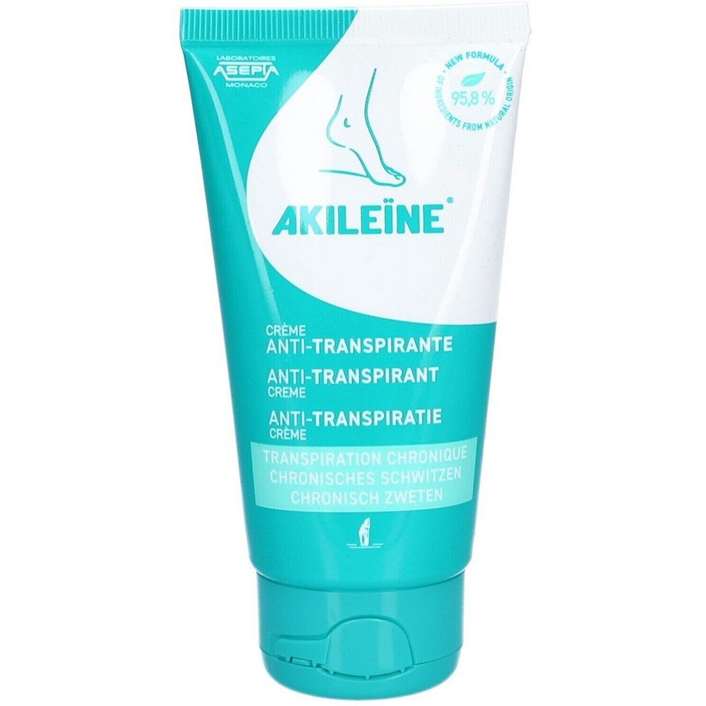 akileine anti perspirant foot cream75ml Excessive foot perspiration,-Akileïne Anti-Perspirant Foot Cream, 75 ml,