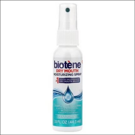 Dry mouth discomfort - Biotene Dental Products, Moisturizing Spray for Dry Mouth, Gentle Mint, 1.5 fl oz (44.3 ml)