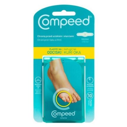 Pain from corns,-COMPEED Corn Patch, 10 pcs,Pressure and friction while walking,-COMPEED Corn Patch, 10 pcs,Hardened skin on feet,-COMPEED Corn Patch, 10 pcs,Sensitivity and irritation from corns,-COMPEED Corn Patch, 10 pcs.