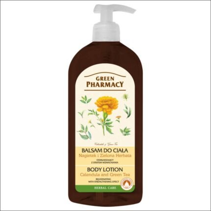 Dry and dehydrated skin - GREEN PHARMACY - BODY LOTION, CALENDULA AND GREEN TEA, CAPACITY 500 ML