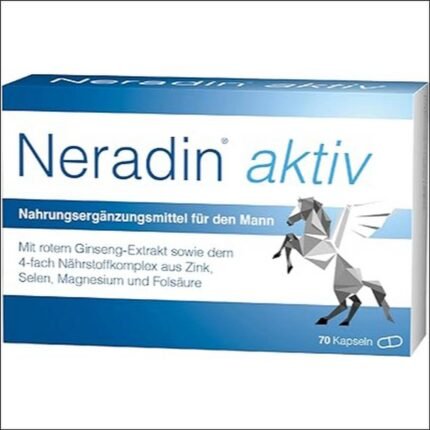 Low energy and fatigue – Neradin Aktiv Micronutrient Complex Especially for Men with Red Ginseng Extract and a Useful 4-Way Nutrient Complex of Zinc, Selenium, Magnesium and Folic Acid, Pack of 70