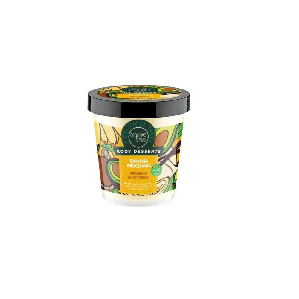 organic shop banana cocktail body cream 450 ml Dry and dehydrated skin,-Organic Shop, Banana Cocktail Body Cream, 450 ml,