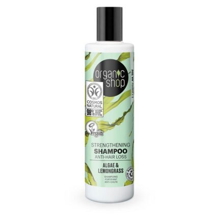 Weak and brittle hair,-ORGANIC SHOP, Shampoo with Algae and Lemongrass, 280 ml,Dull and lifeless hair,-ORGANIC SHOP, Shampoo with Algae and Lemongrass, 280 ml,Scalp fatigue and dryness,-ORGANIC SHOP, Shampoo with Algae and Lemongrass, 280 ml,Difficult to manage hair,-ORGANIC SHOP, Shampoo with Algae and Lemongrass, 280 ml