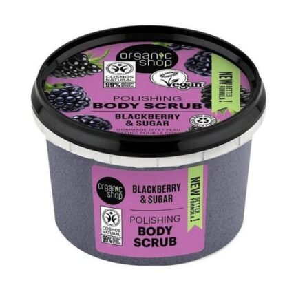 Rough and dry skin,-Organic Shop, Sugar Body Scrub Blackberry Extract, 250ml,