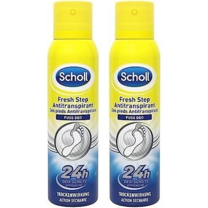 Excessive foot perspiration,-SCHOLL Fresh Step Foot Deodorant Spray, 2 × 150 ml,