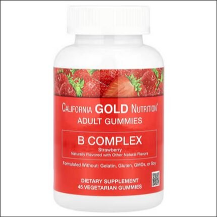 Vitamin B deficiencies - California Gold Nutrition, B Complex Gummies with Vitamins B6 and B12, Folate, and Biotin, Strawberry, 45 Vegetarian Gummies