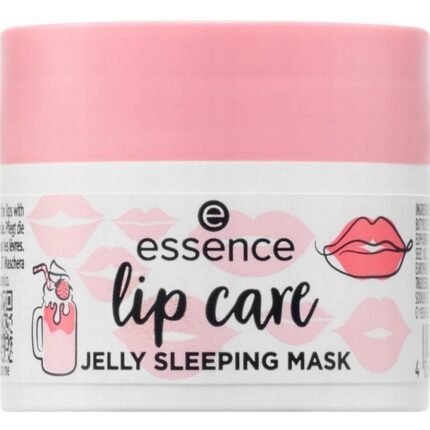 Dry and chapped lips,-ESSENCE, Lip Care Jelly Sleeping Mask 2 Strawberry Milkshake, 9 g,