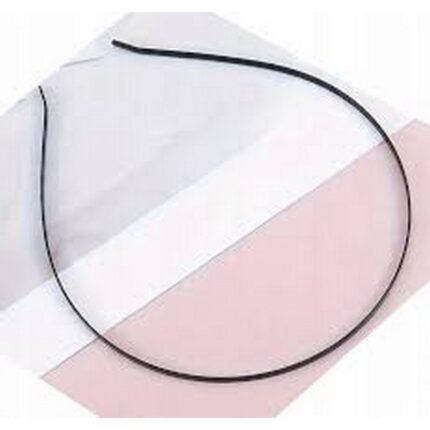 Hair slipping out of loose or wide hairbands,-Fashion Hair, Black Metal Narrow Hair Band, 3 mm,