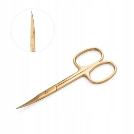 Uneven cuticle shaping - Aba Group 2103 Cosmetic Nail Cuticle Scissors Curved Sharp Gold