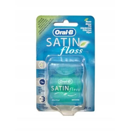 Inability to reach plaque between tightly spaced teeth – Oral-B, Satin Floss Mint Dental Floss, 25 m,1ps