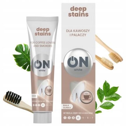 Stains and discolorations from coffee and smoking,-Tołpa, Deep Stains Whitening Toothpaste for Smokers and Coffee Lovers, 75 ml,