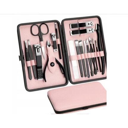 Lack of a complete, organized nail care set-TRS, MANICURE SET 18 ELEMENTS PORTABLE NAIL CLIPPER SCISSORS,