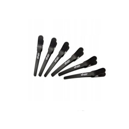 Hair slipping during styling,-Xhair, CARBON hair clips for hairdressers, 6 pcs/pack,
